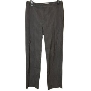 Liz Claiborne Size 8 Gray Pinstripe Career Pants Straight Leg Dress Slacks